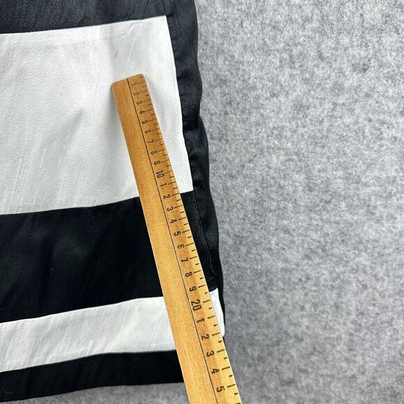 EShakti Dress Womens S Black White Banded Stripe Party Prom Fit & Flare Pockets* - Picture 3 of 16